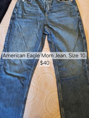 American Eagle Mom Jeans in Classic Blue